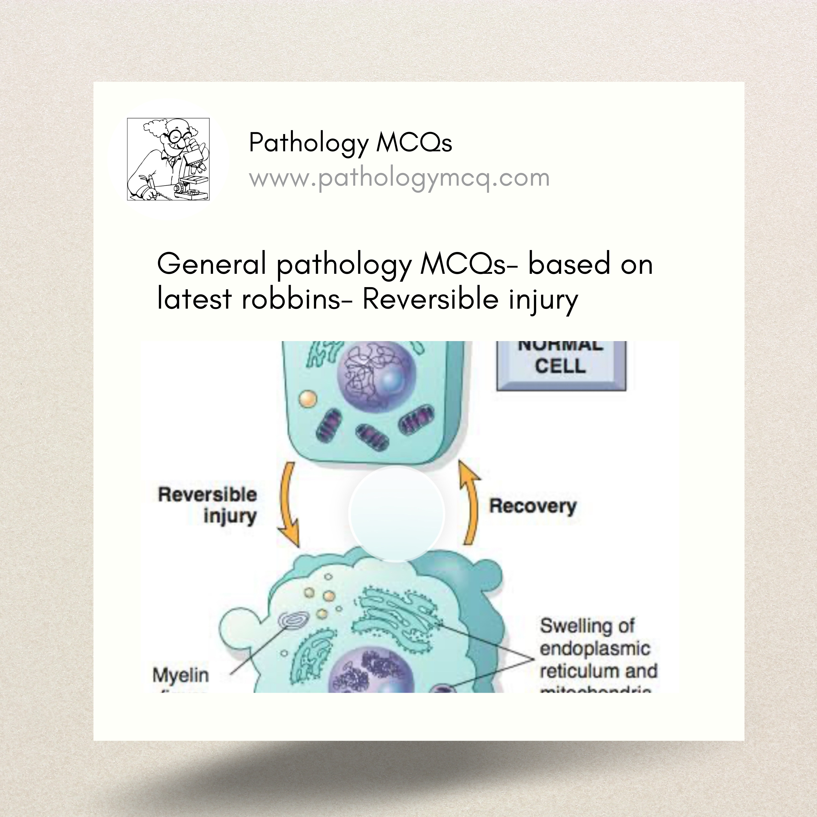 REVERSIBLE CELL INJURY: MECHANISM, MORPHOLOGY AND HIGH-YIELD MCQs