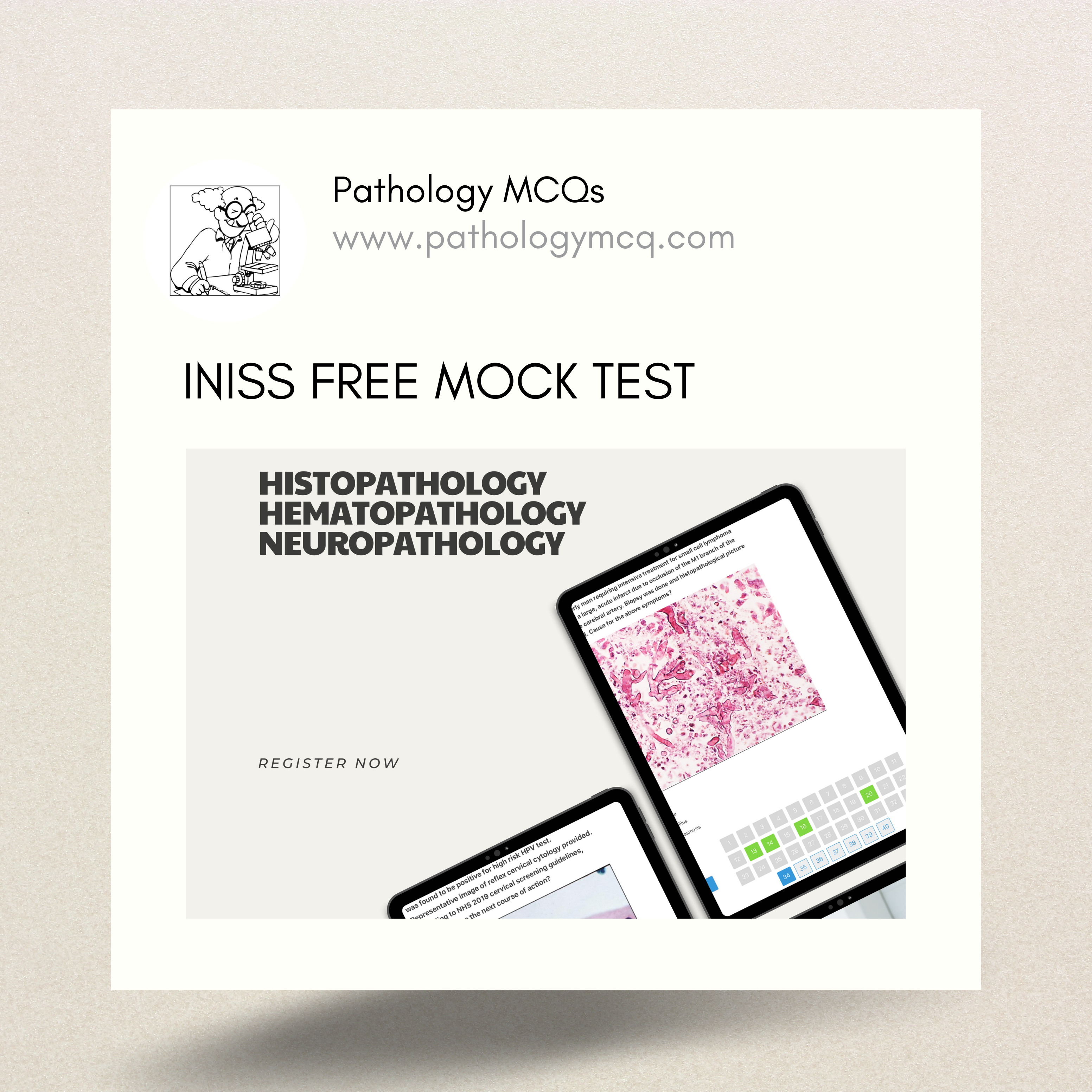 INI-SS FREE histopathology/ hematopathology/ neuropathology mock test for all