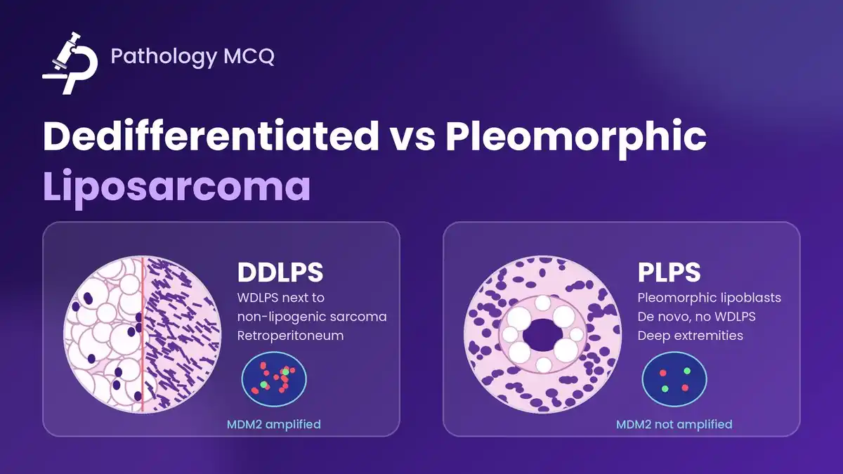 Dedifferentiated Liposarcoma vs Pleomorphic Liposarcoma: MCQs