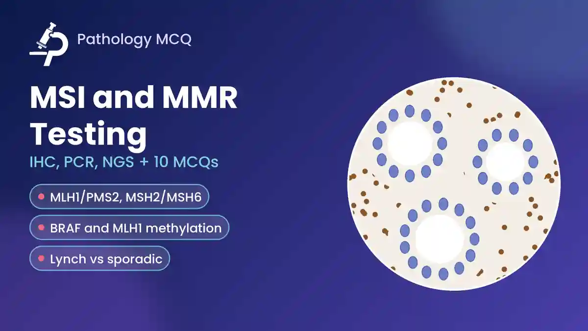 MSI and MMR Testing: IHC Patterns, Virtual Slides, PCR, NGS, BRAF and MLH1 Methylation Triage, Lynch Syndrome and MCQs